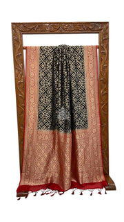 Pure Khaddi Georgette Handloom Banarasi Saree - Water Zari - The Handlooms