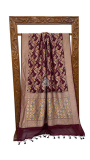 Pure Khaddi Georgette Handloom Banarasi Saree - Water Zari - The Handlooms