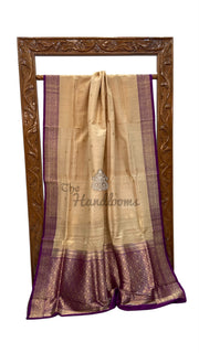 Pure Tussar Silk Handloom Banarasi Saree - The Handlooms