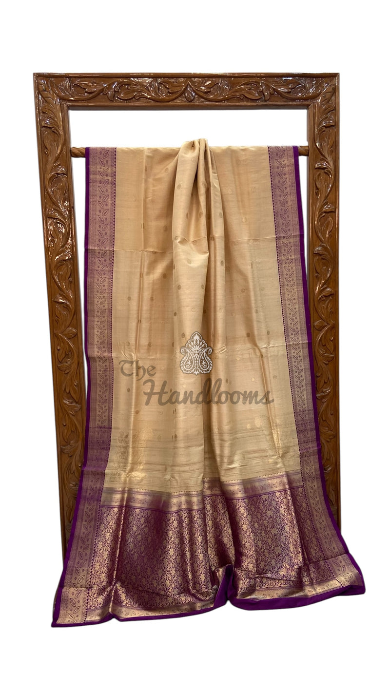 Pure Tussar Silk Handloom Banarasi Saree - The Handlooms