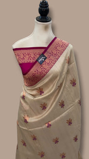 Pure Tussar Silk Handloom Banarasi Saree - The Handlooms