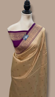 Pure Tussar Silk Handloom Banarasi Saree - The Handlooms
