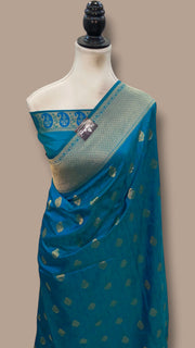 Pure Katan Silk Banarasi Handloom Saree - All Over Kadua Motifs - The Handlooms
