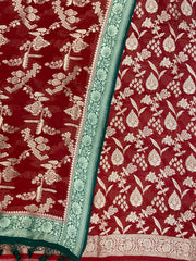 Khaddi Georgette Banarasi Dress material Water Zari - The Handlooms