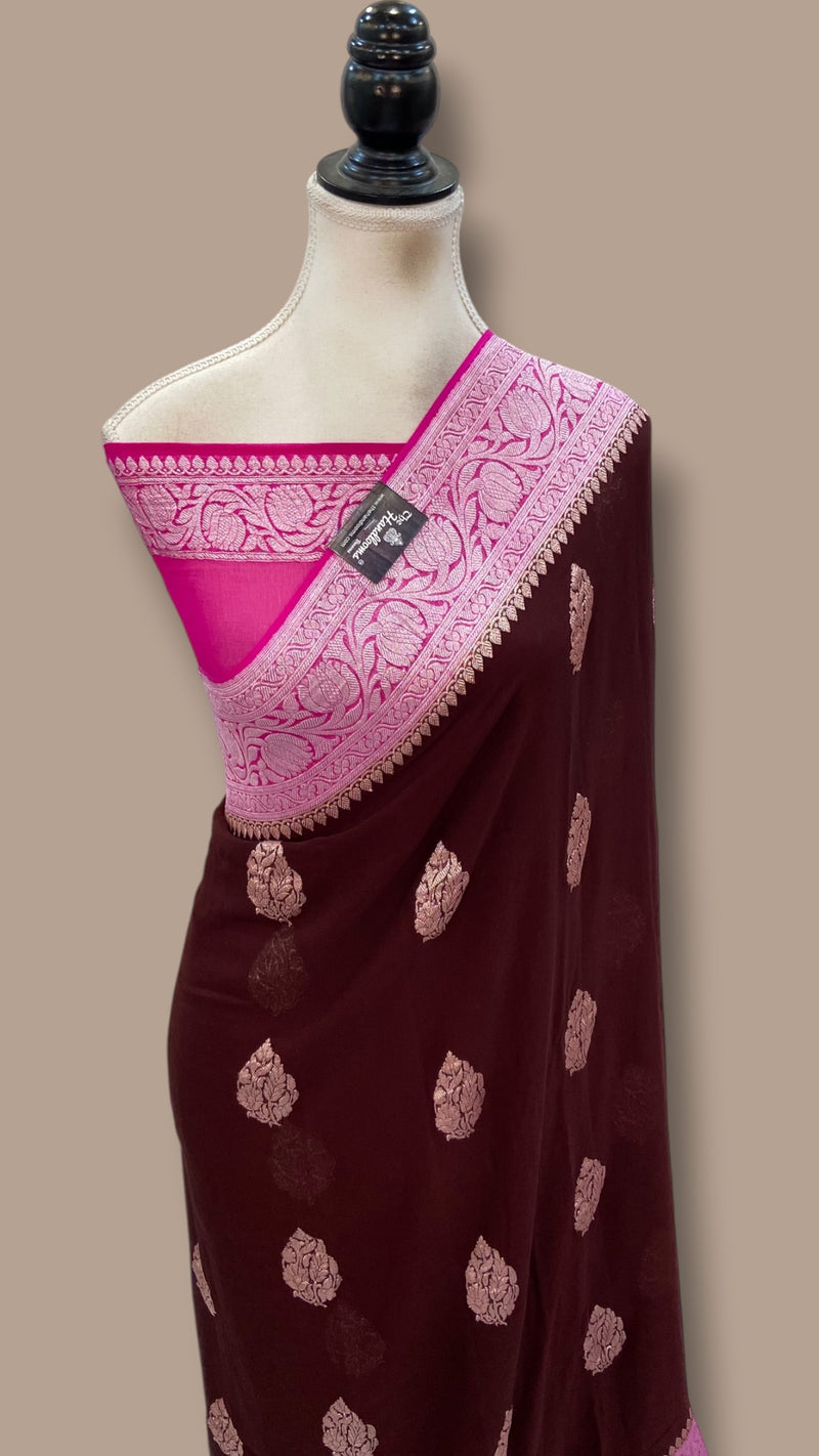 Pure Georgette Banarasi Saree