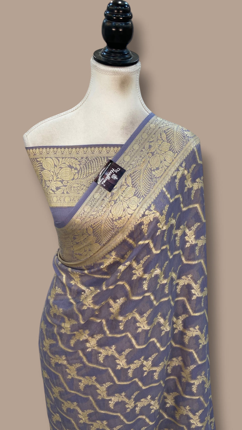 Pure Chiffon Khaddi Banarasi Saree