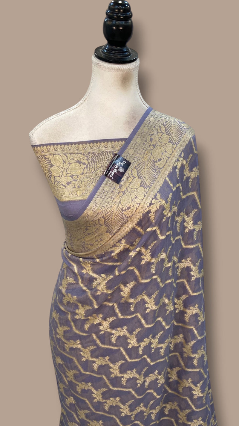 Pure Chiffon Khaddi Banarasi Saree
