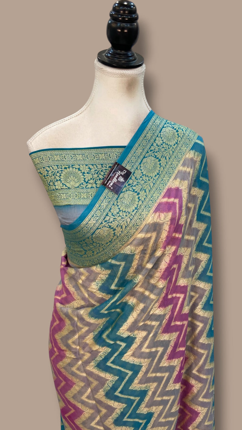Pure Chiffon Khaddi Banarasi Saree