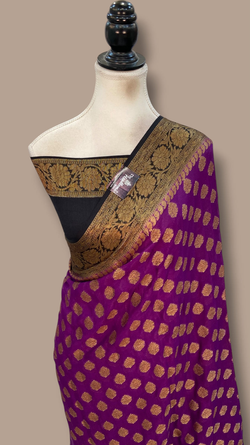Pure Chiffon Khaddi Banarasi Saree