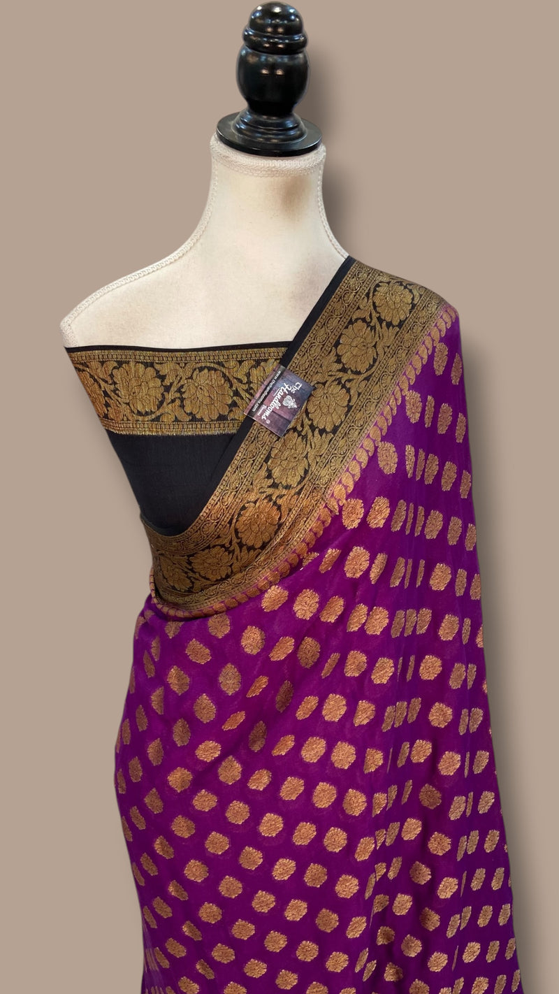 Pure Chiffon Khaddi Banarasi Saree