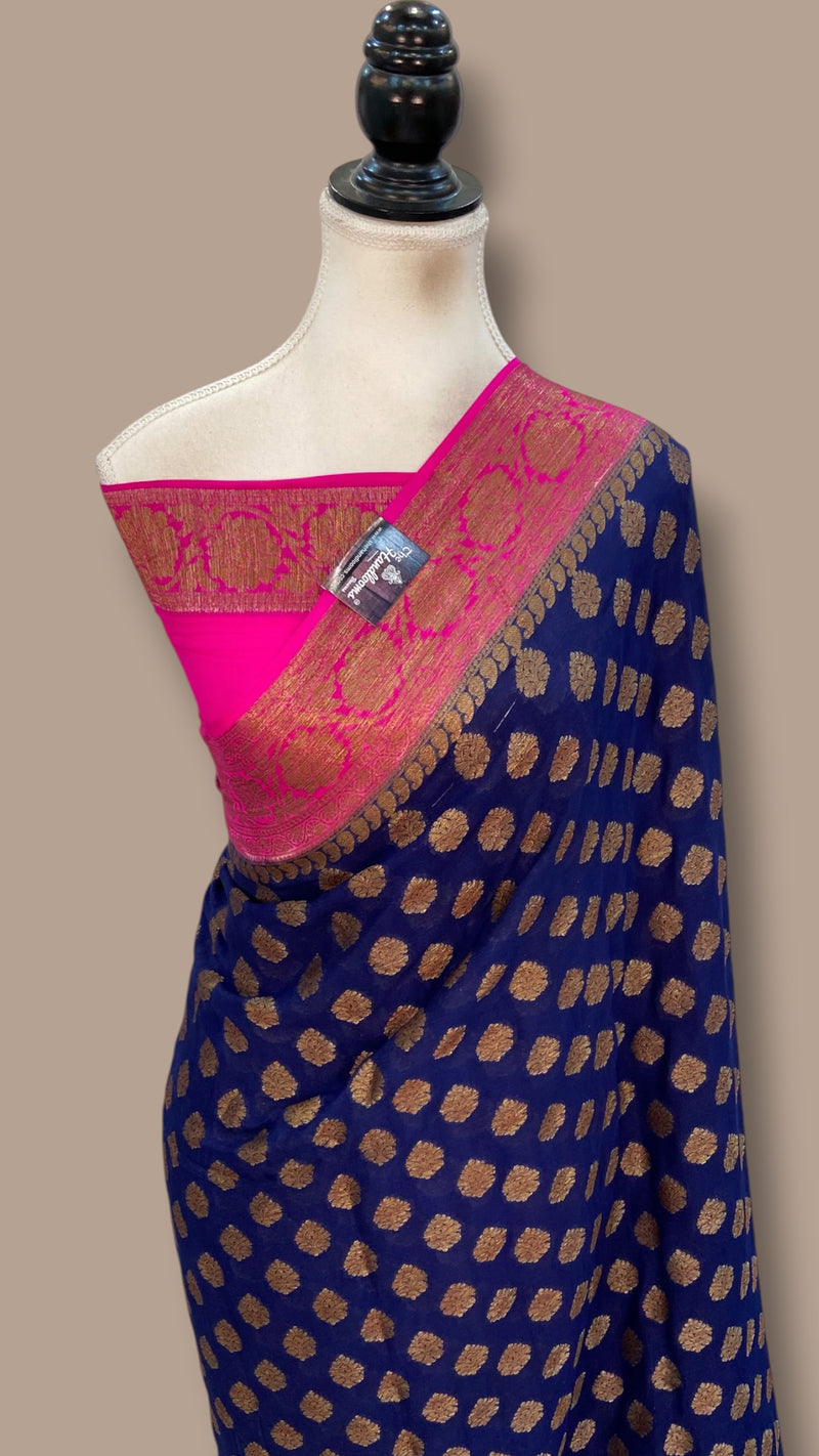 Pure Chiffon Khaddi Banarasi Saree