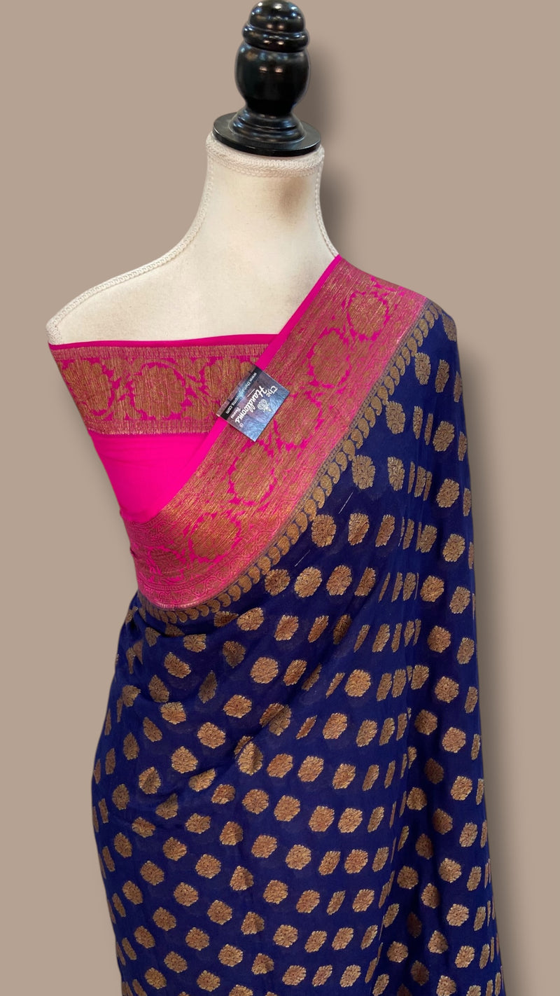 Pure Chiffon Khaddi Banarasi Saree
