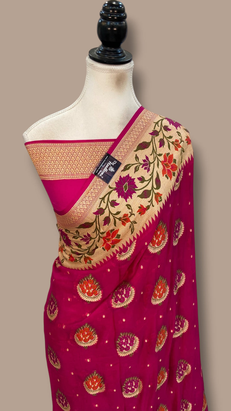 Pure Chiffon Khaddi Banarasi Saree