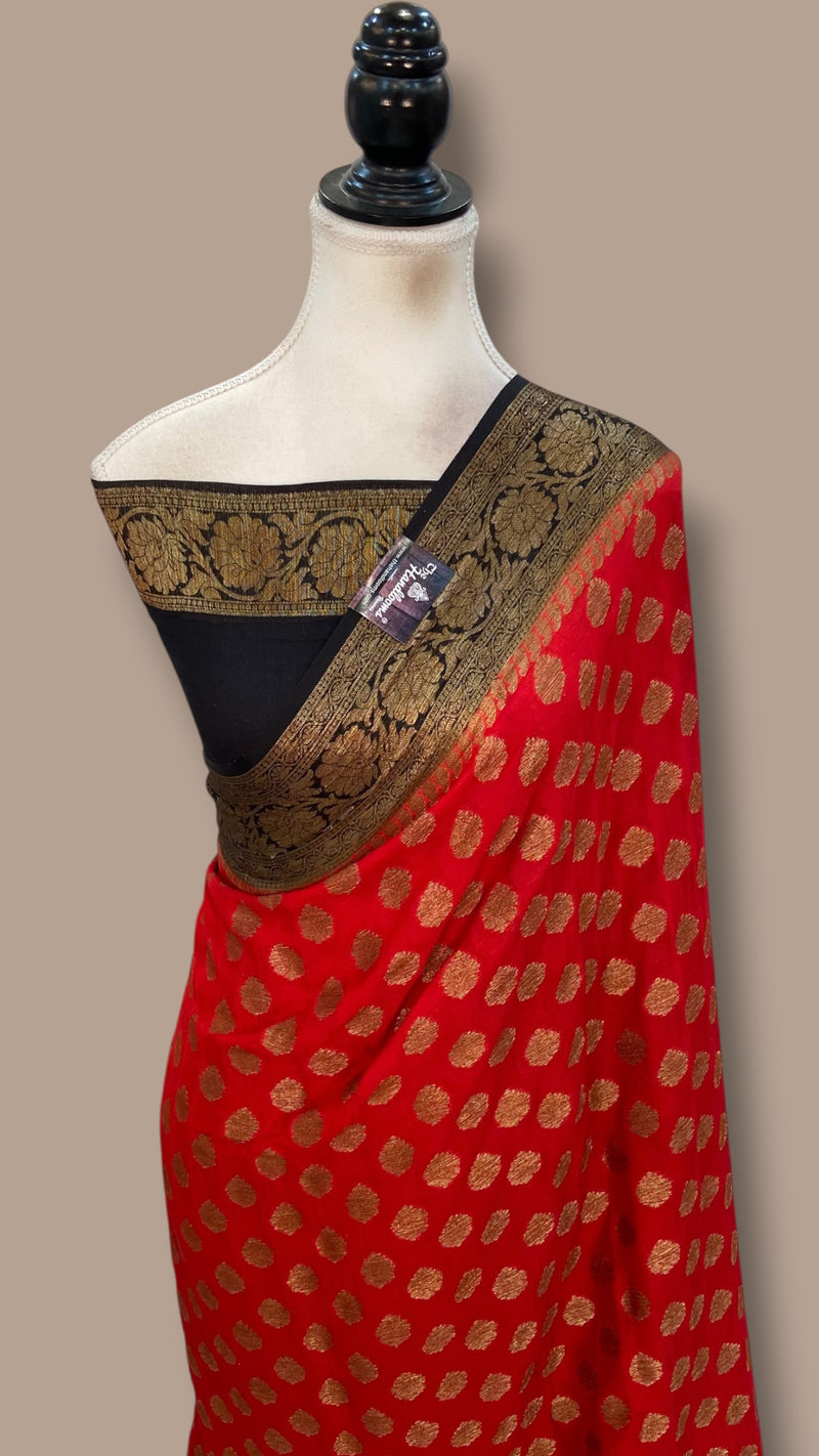 Pure Chiffon Khaddi Banarasi Saree