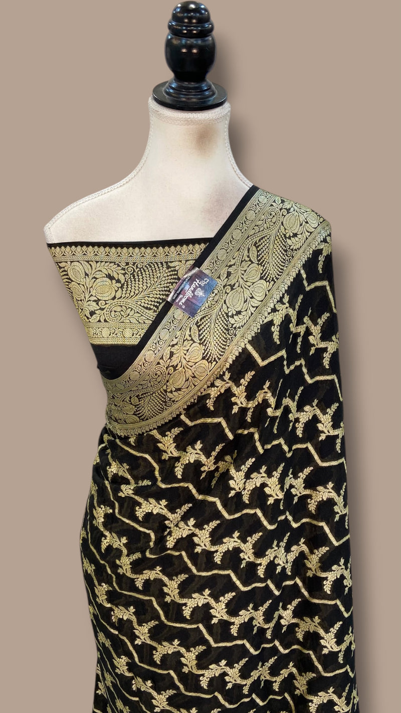 Pure Chiffon Khaddi Banarasi Saree