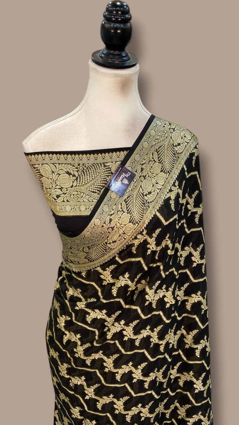 Pure Chiffon Khaddi Banarasi Saree