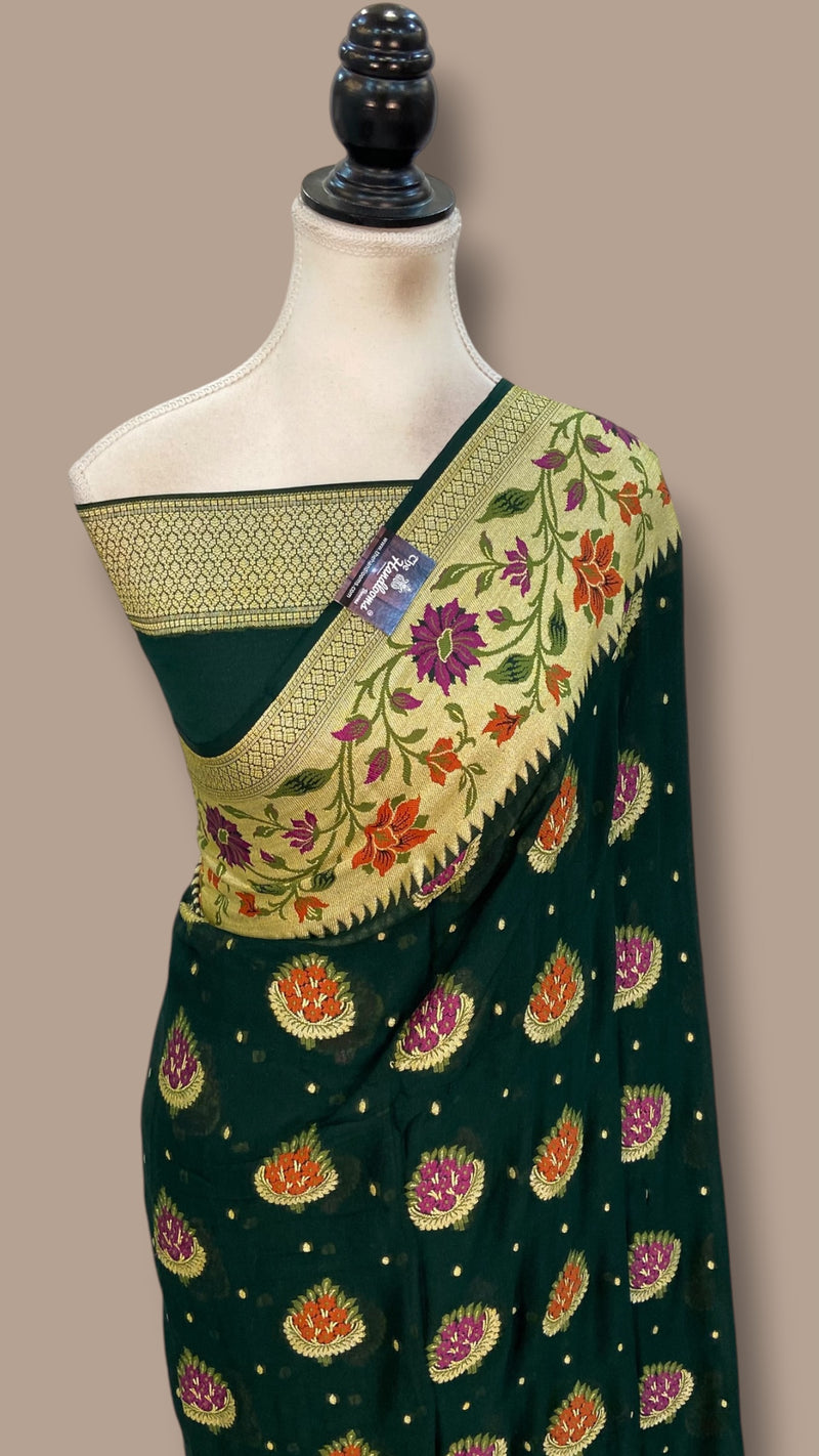 Pure Chiffon Khaddi Banarasi Saree
