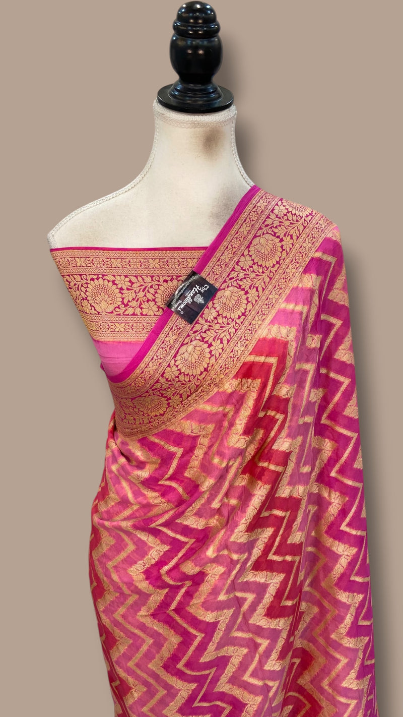 Pure Chiffon Khaddi Banarasi Saree
