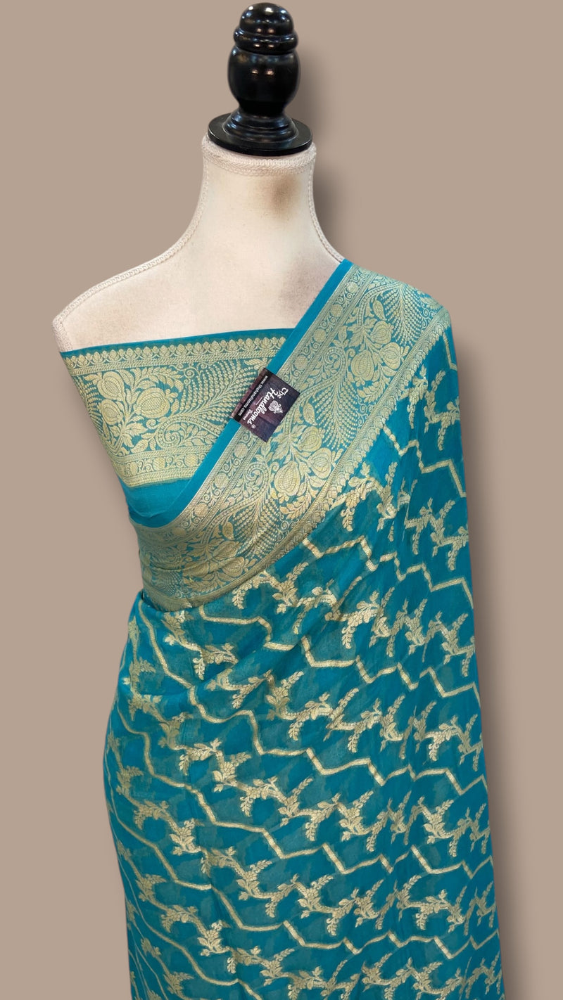 Pure Chiffon Khaddi Banarasi Saree