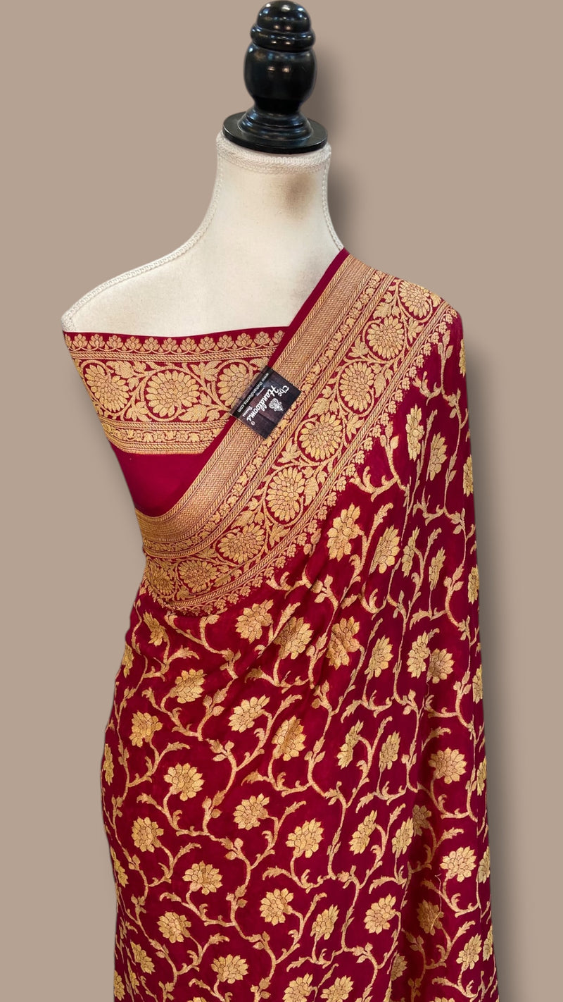 Pure Chiffon Khaddi Banarasi Saree
