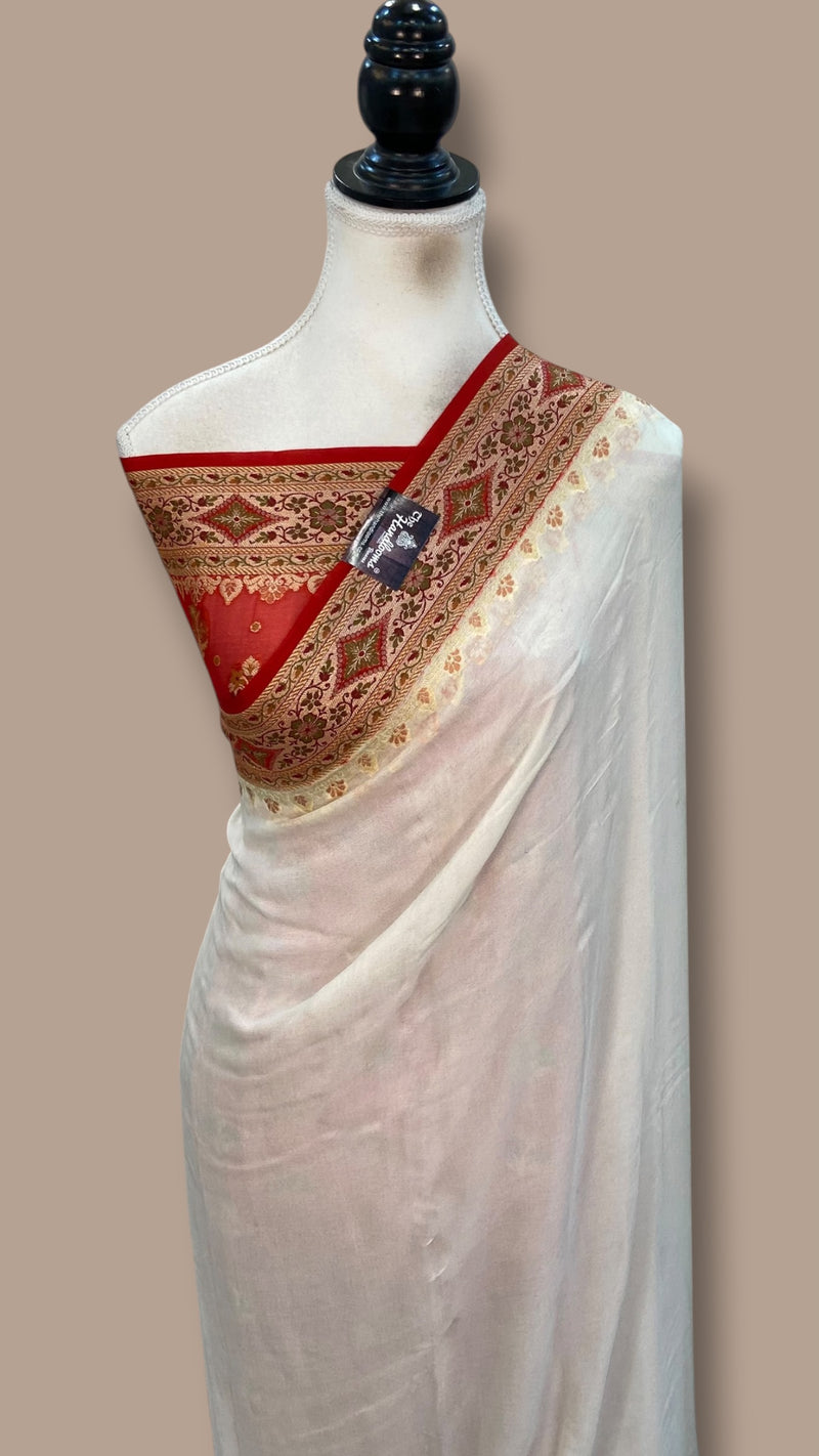 Pure Chiffon Khaddi Banarasi Saree