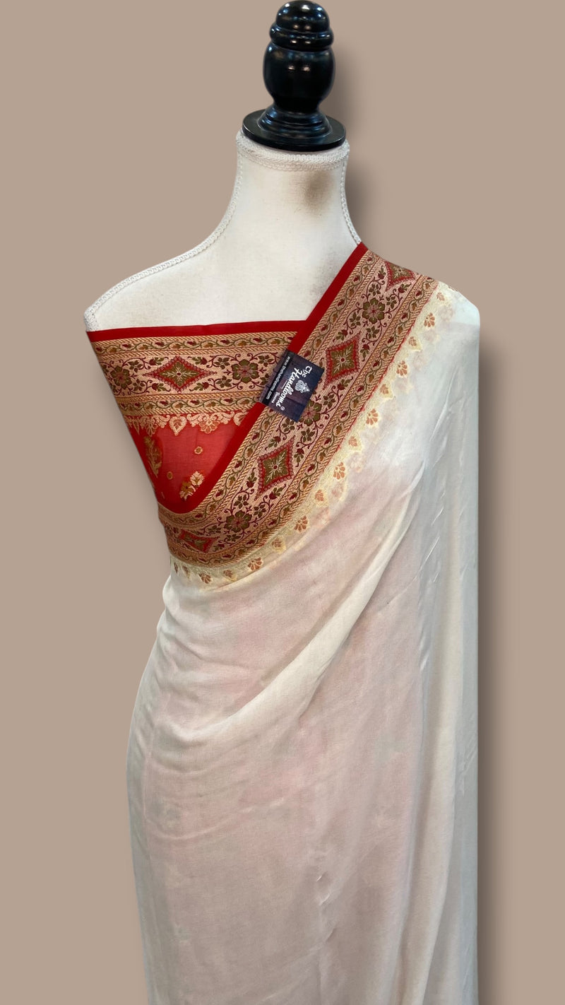 Pure Chiffon Khaddi Banarasi Saree