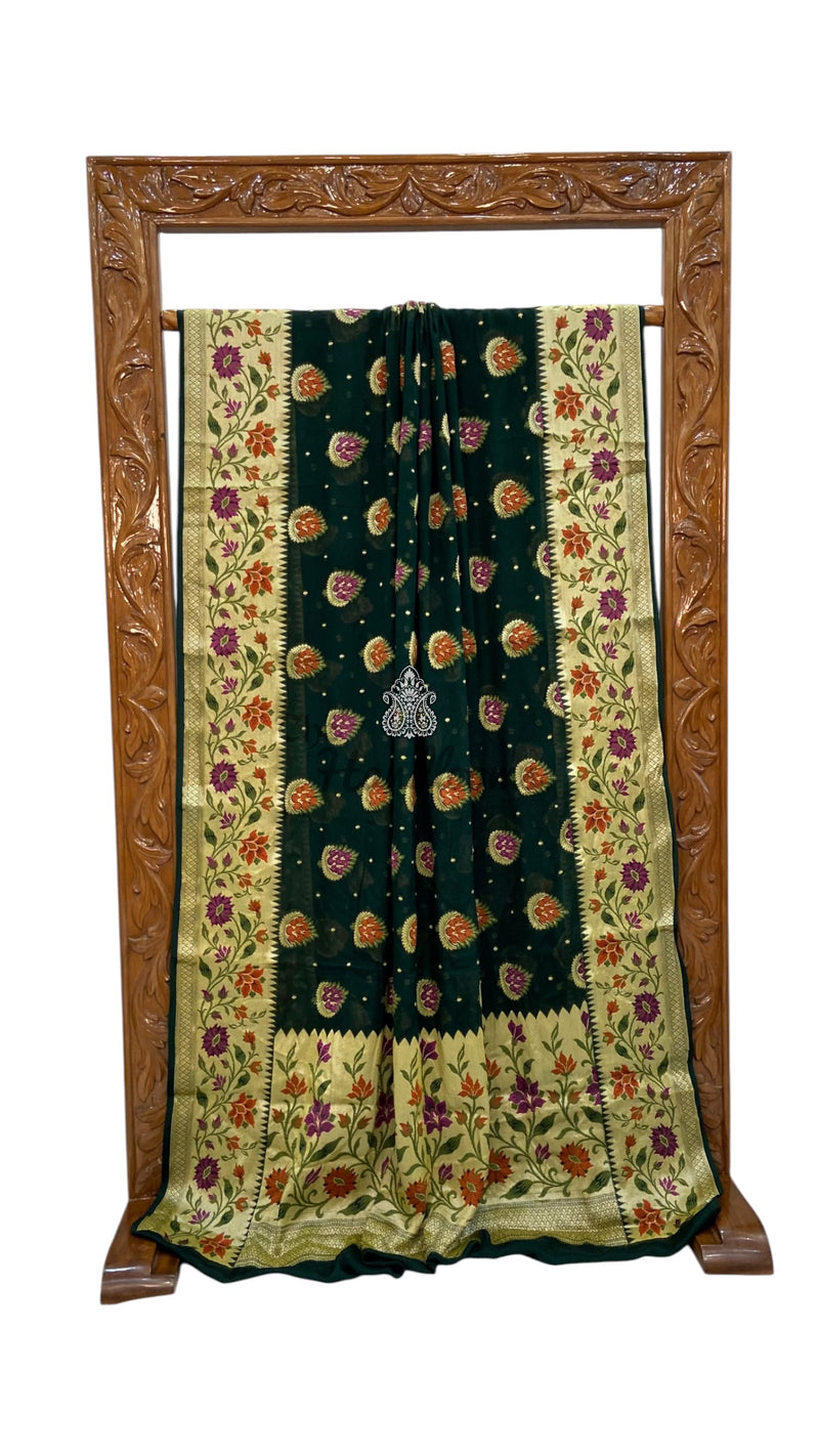 Pure Chiffon Khaddi Banarasi Saree