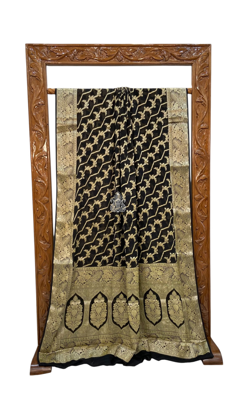 Pure Chiffon Khaddi Banarasi Saree