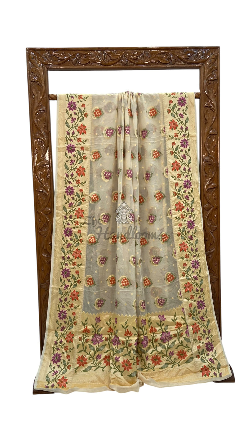 Pure Chiffon Khaddi Banarasi Saree