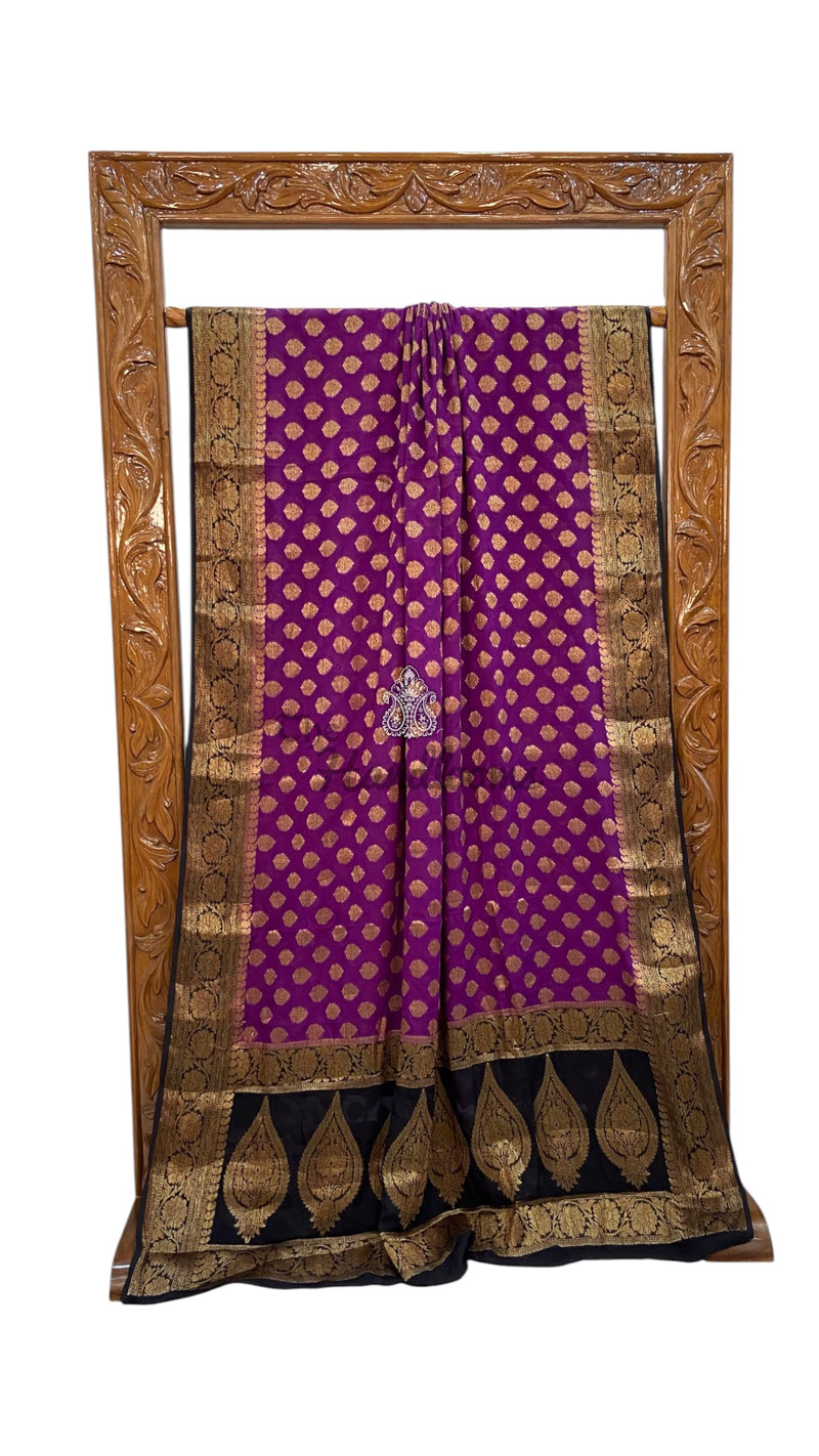Pure Chiffon Khaddi Banarasi Saree