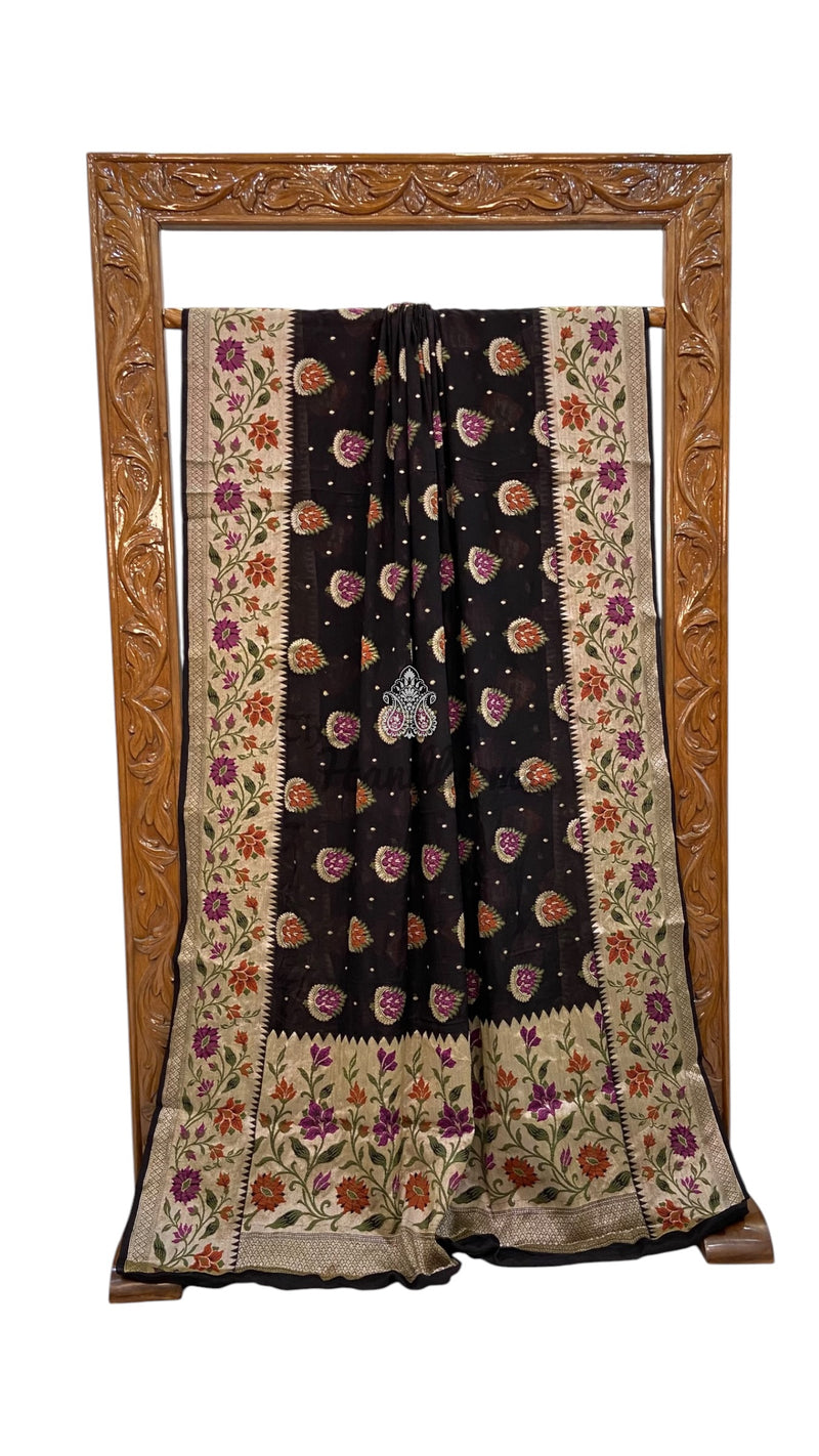 Pure Chiffon Khaddi Banarasi Saree