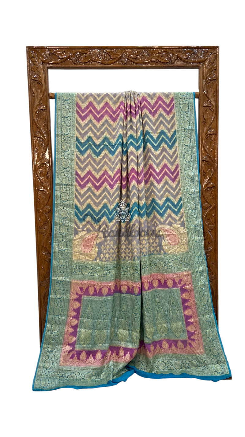 Pure Chiffon Khaddi Banarasi Saree