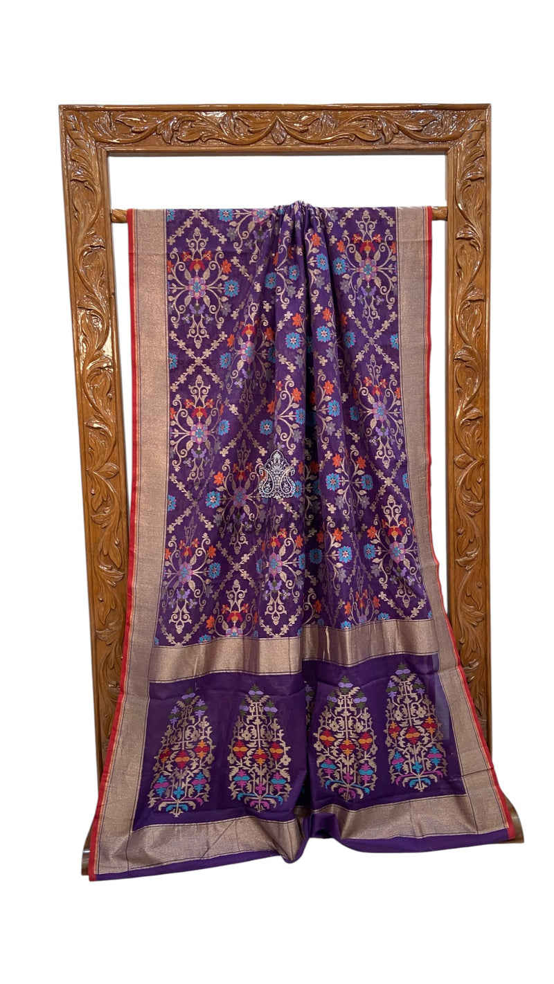 Pure Cotton Jamdani Handloom Banarasi Saree