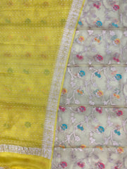 Chanderi Cotton Banarasi Dress material - Georgette Dupatta - The Handlooms