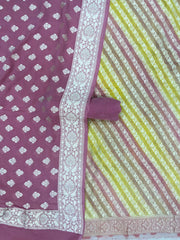 Pure Khaddi Georgette Banarasi Dress material - The Handlooms