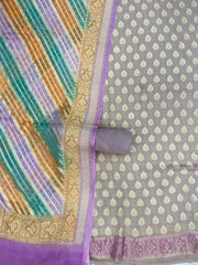 Pure Khaddi Georgette Banarasi Dress material - The Handlooms