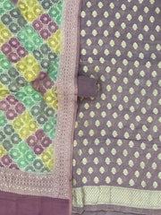 Tissue Khaddi Georgette Banarasi Dress material - The Handlooms