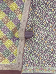 Tissue Khaddi Georgette Banarasi Dress material - The Handlooms