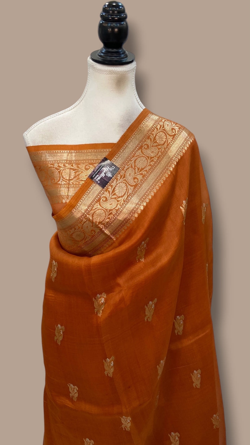 Pure Kora Handloom Banarasi Saree