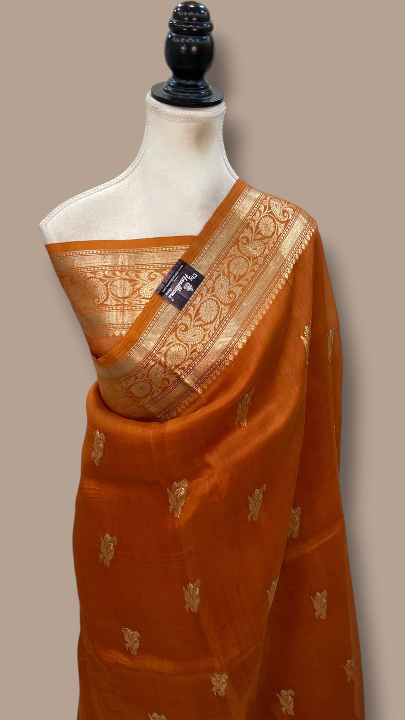 Pure Kora Handloom Banarasi Saree