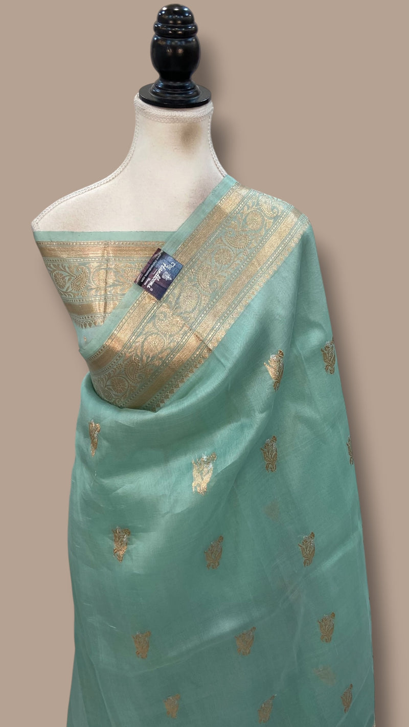 Pure Kora Handloom Banarasi Saree