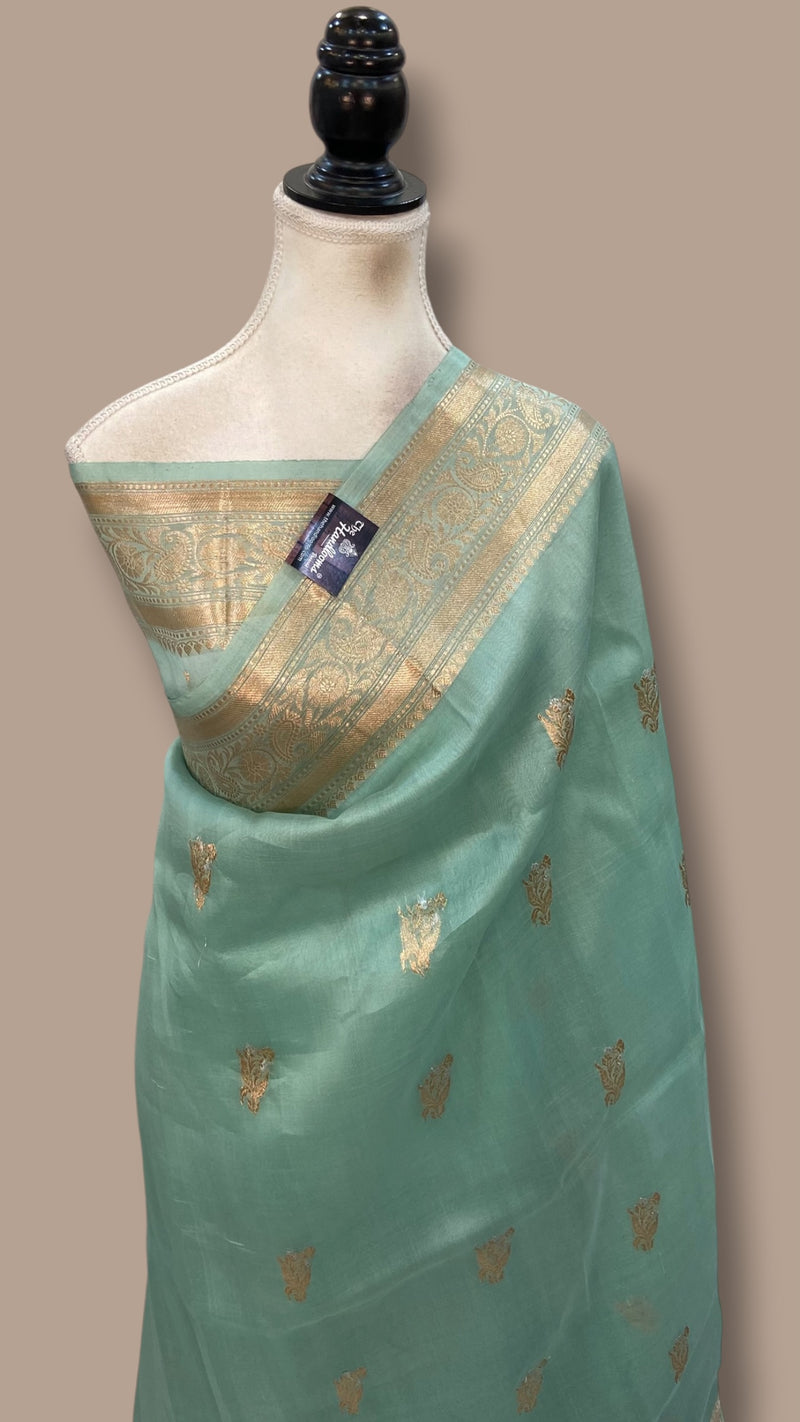 Pure Kora Handloom Banarasi Saree