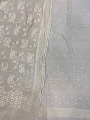 Pure Moonga Georgette Banarasi Dress material - The Handlooms