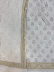 Pure Moonga Georgette Banarasi Dress material - The Handlooms