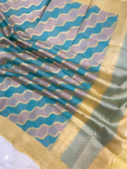 Pure kora Banarasi Handloom Dupatta - The Handlooms