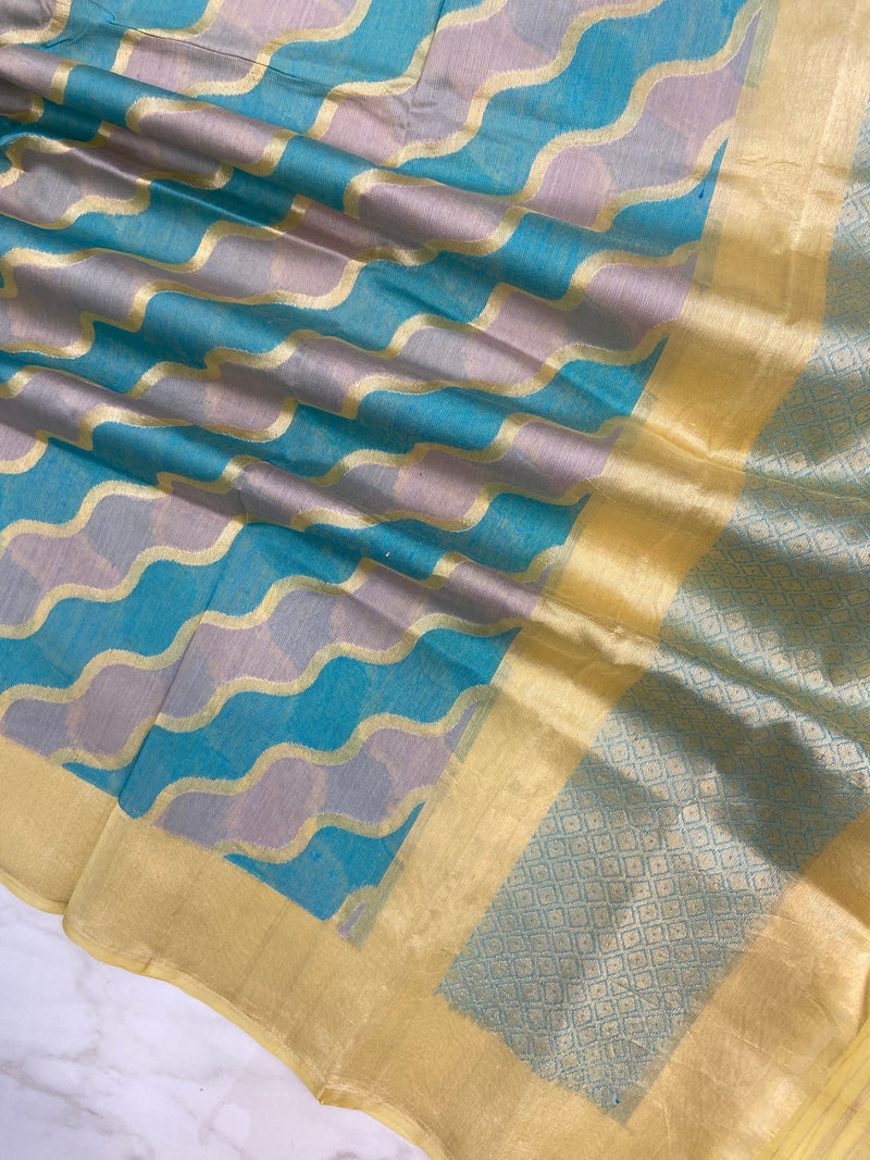 Pure kora Banarasi Handloom Dupatta - The Handlooms