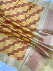 Pure kora Banarasi Handloom Dupatta - The Handlooms
