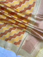 Pure kora Banarasi Handloom Dupatta - The Handlooms