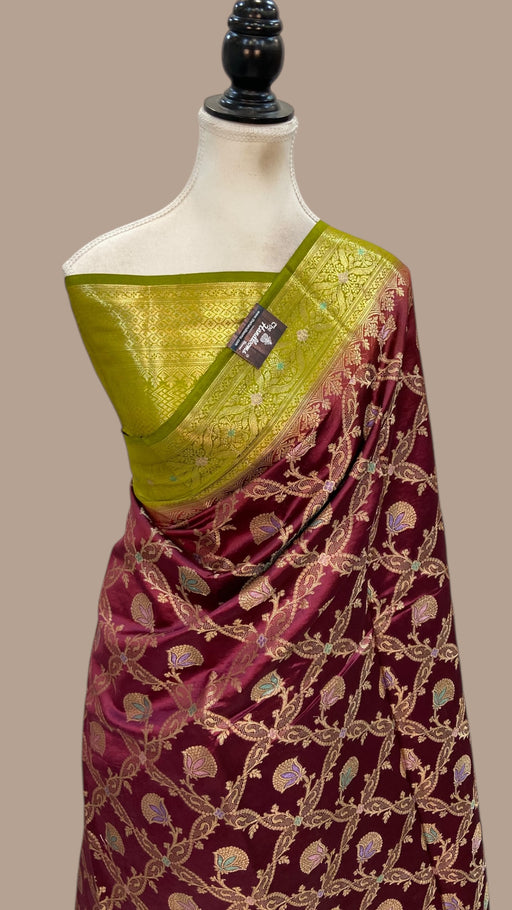 Pure Dupion Silk Banarasi Saree - The Handlooms