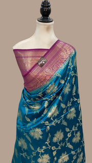 Pure Dupion Silk Banarasi Saree - The Handlooms